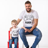 T Shirt Pere Fils Player 1 Player 2
