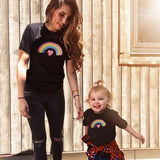 T Shirt Mere Fille Arc En Ciel - MatchingMood