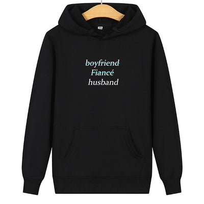 Sweat Shirt Couple Boyfriend Fiancé Husband Noir