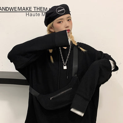 Sweat Couple Oversize Homme Femme Noir