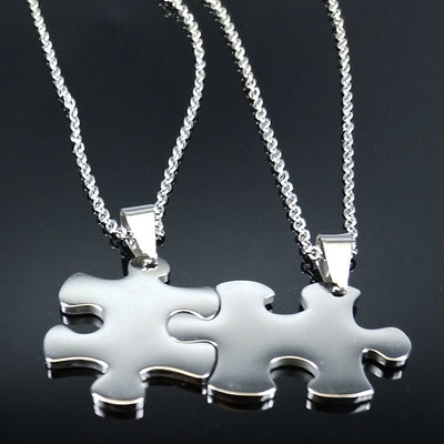 Collier Pendentif Couple Puzzle A Piece Of Her