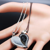 Collier Couple Pendentif Coeur Duo