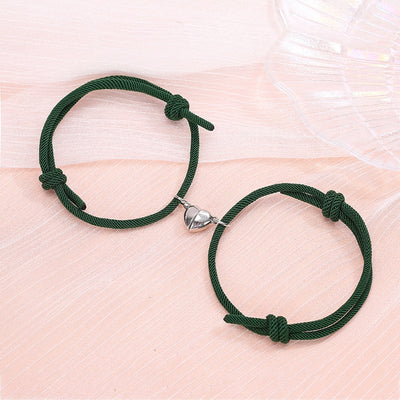 Bracelet Magnétique Coeur Vert