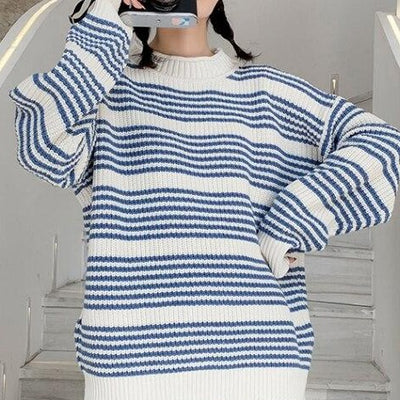 Pull Couple A Rayure Oversize