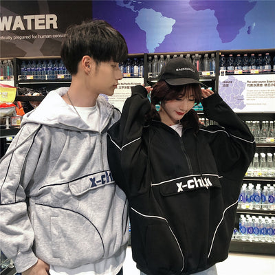 Sweat Couple Coréen Zip Up Amoureux