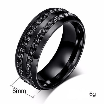 bague de promesse couple Caractéristiques bague noire - MatchingMood