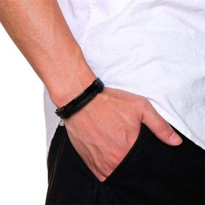 Bracelet d'Amitié Cuir Personnalisé pour Ami Homme - MatchingMood