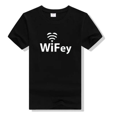 T-Shirt Couple Wifi - Wifey Noir - MatchingMood