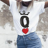 Tee-Shirt Couple Reine de Coeur