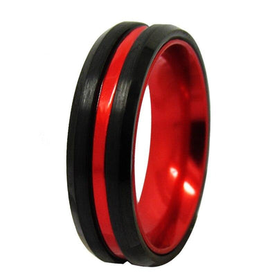 Bague Rouge et Noir pour Couple - Femme