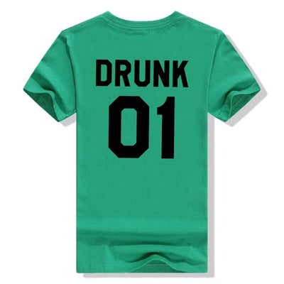 T Shirt Couple Saint Patrick DRUNK 01 Noir