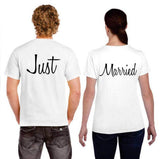 T Shirt Just Married Pour Couple
