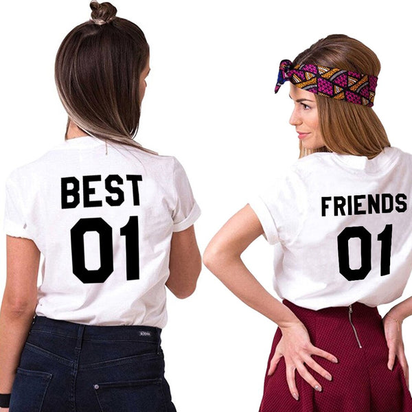 T-Shirt Best Friends Blanc