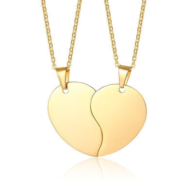 Collier d'Amitié en Coeur Brisé Or - MatchingMood