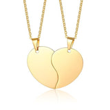 Collier d'Amitié en Coeur Brisé Or - MatchingMood