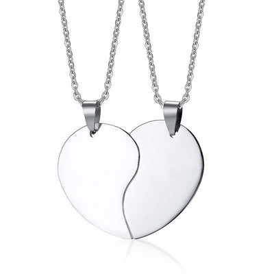 Collier d'Amitié en Coeur Brisé Argent - MatchingMood