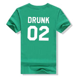 T Shirt Couple Saint Patrick DRUNK 02 Blanc