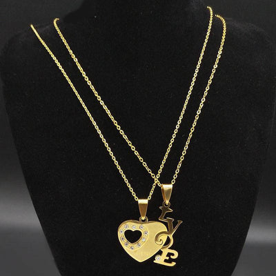 Collier Love Couple Or