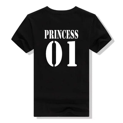 T Shirt Couple Princesse 01 Noir