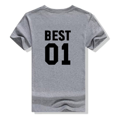 T-Shirt Best Friends - Best 01 Gris-Fonce