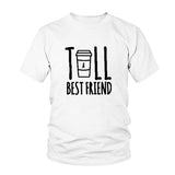 T-shirt Tall Best Friend Blanc