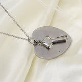 Bracelet Couple Collier avec la Clé dans un Coeur