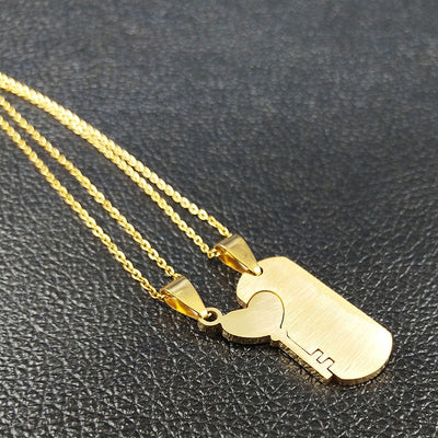 Pendentif Amoureux Séparable Cle de dos