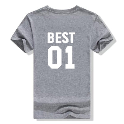 T-Shirt Best Friends - Best 01 Gris