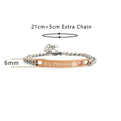 Bracelet Couple Prince Princesse Femme - MatchingMood