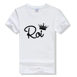 T-Shirt Couple Roi et Reine - Roi Blanc - MatchingMood