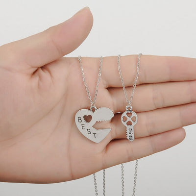 Collier Amitié Clé du Coeur Meilleures Amies