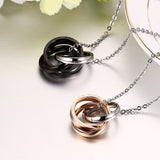 Collier Couple Anneaux Entrelacés - Triple Anneaux - MatchingMood