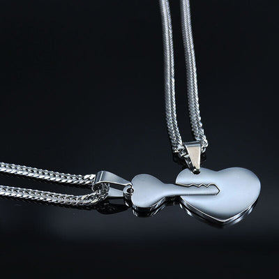Collier Couple Clé de Mon Coeur Dos