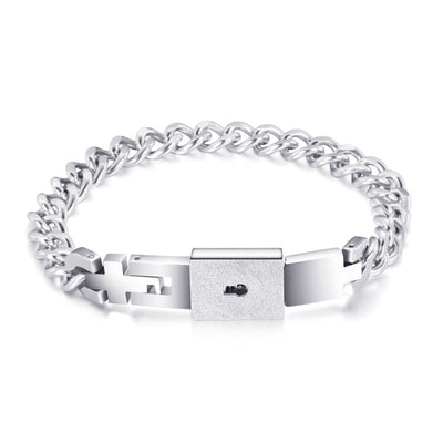 Bracelet Couple Avec un Cadenas