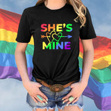 T Shirt Couple LGBT Femme Possessive - MatchingMood