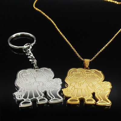 Duo De Porte Clé Et Collier Couple