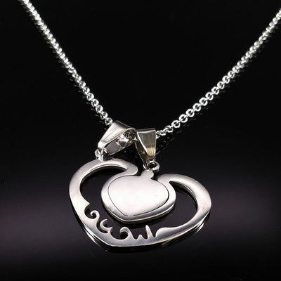 Pendentif Coeur Couple Dos