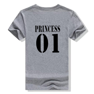 T Shirt Couple Princesse 01 Gris