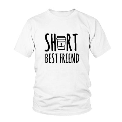 T-shirt Short Best Friend Blanc
