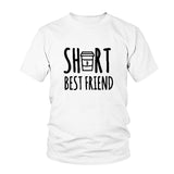 T-shirt Short Best Friend Blanc