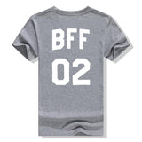 T Shirt Meilleure Amie BFF Gris 02 - MatchingMood