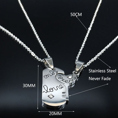 Pendentif Amoureux Séparable Cle Dimensions