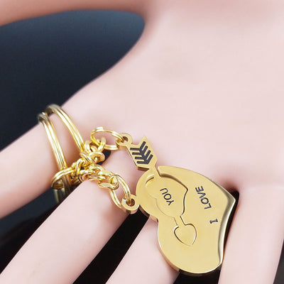 Porte Clef Coeur Flèche détachable