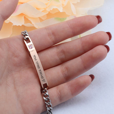 Bracelet d'Amitié Âme Soeur Zirconium - MatchingMood
