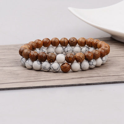 Bracelet à Deux en Bois 