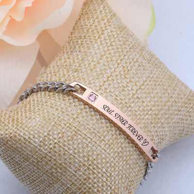 Bracelet d'Amitié Âme Soeur Or-Rose - MatchingMood