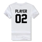 T Shirt Player 1 Player 2 pour Meilleur Ami Blanc