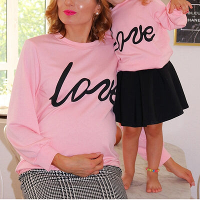 Pull Mere et Fille Duo Rose