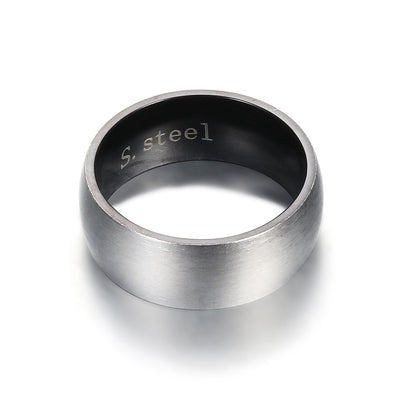 Bague Couple Acier Inoxydable Brossé