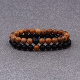 Bracelet à Deux en Bois 